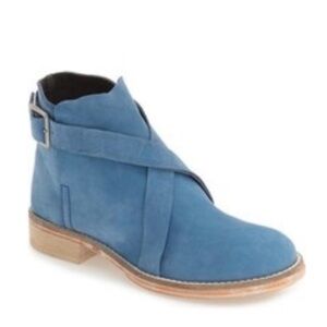 Free People Las Palmas suede leather Blue Ankle Boots